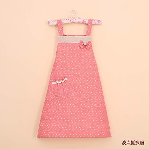 YXDZ (2 Pieces Japan And South Korea Version Of The Simple Strap Cute Sleeveless Cotton Linen Art Oil Apron Bread Pizza Shop Waist Red