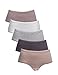 Emprella Underwear Women Plus Size, 5-Pack Hipster Panties, Cotton and Spandex,Assorted,XX-Large