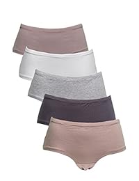 Bragas de algodón y licra para dama, talla grande, 5 unidades