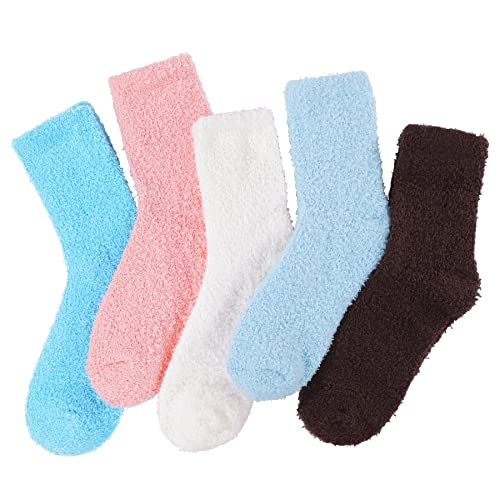 Zando Cozy Fuzzy Socks for Women Non Slip Socks Slipper Socks