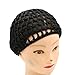 Rugjut Thick and Short Hair Net Snoods，Women Hair Net for Sleeping , 3 Pack , Black