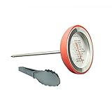 Xinowe Classic Style Meat Thermometer With Red Silicone Holder Tempreture From 130 To 190F Degree With A 9