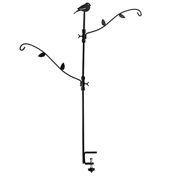 Home X Multi Hook Bird Feeder Pole Deck Kit With Two Adjustable