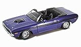 Maisto 1970 Dodge Challenger R/T Convertible 1/24 Scale Diecast Model Car Purple