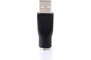 Diyeeni USB to PS/2 Adapter 4.9cm / 1.9inch 2pcs USB 2.0 A Male to PS/2 Female Adapters Converter Connector for PC Computer K