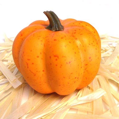 6 Artificial 11cm Pumpkins - Autumn/Halloween/Harvest Decorations