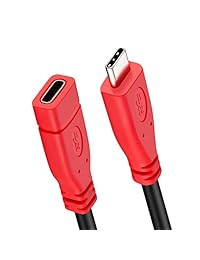 OrenQ - Cable alargador USB tipo C (1,5 pies, macho USB-C a hembra USB-C Gen 2 (10 Gbps), extensor USB C, compatible con Thunderbolt 3, compatible con Nintendo Switch, MacBook Pro y más