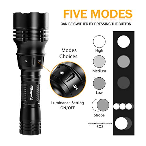 Genwiss Dive Light, Diving Flashlight Underwater Lights Scuba Diving