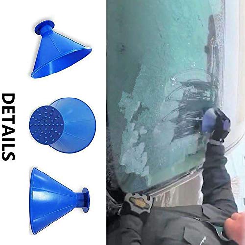 Meethome Round Windshield Ice Scraper, Magic Cone-Shaped Car Windshield Ice Scraper, Car Snow Removal Shovel Tool