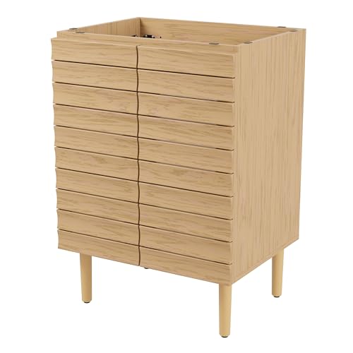 JONATHAN Y Aubert 24 in. W x 18 in. D x 33 in. H Vanity Cabinet, Farmhouse Bath…