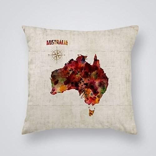 Amazon Com Nextchange Watercolor Australia Map Print Design