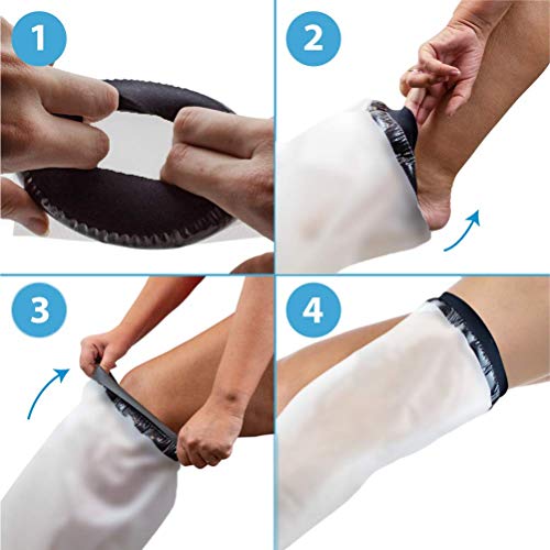 Adult Leg Cast Shower Protector Waterproof Cast Cover Leg, Watertight Shower Bandage and Wound