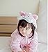 Taiycyxgan Little Girl's Coral Fleece Bathrobe Unisex Kids Robe Pajamas Sleepwear Pink Cat 100