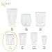 SILIPINT Shorty Silicone Glasses, Squishy Beer Glasses, The Original Unbreakable Silicone Glass, Patented Unbreakable Glassware for Beer and Wine and More, Drinkware That is Heat Safe and Freeze Safe, Frosty White, 9-Ounce