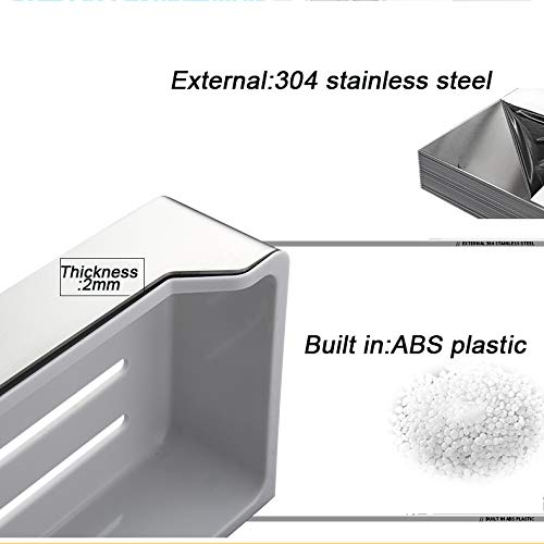 Estante De Bano En Pared Acero Inoxidable Sus304 Contenedor Abs