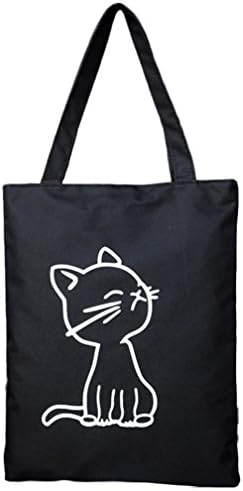 Women Simple Art Canvas Handbag Animal Pouch Tote Small Fresh Student Shoulder Bag (5#)