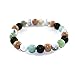 Mana Vibes Multi Colored Essential Oil Bracelet, Lava Rock Natural Rosewood White Howlite Amazonite 8mm