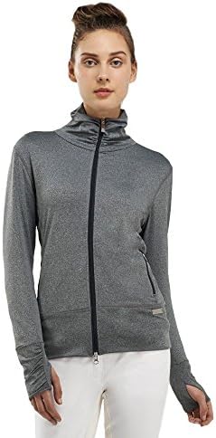 Noel Asmar High Collar Warm Up Jacket Heather Grey Medium