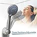 Shower Head Holder, Adjustable and Removable Vacuum Suction Cup Shower Head Holder for Handheld Shower Head, ABS Plastic and Shiny Chrome Finish