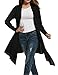 Sherosa Women's Drape Front Asym Hem Light Cardigan (XXL, Black)