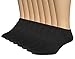TOP STEP Men's Athletic Low-cut Socks with Arch Support - Black, 8 Pack, Sock Size 10-13. Fits Shoe Size 6-12