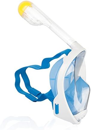 Snorkeling Mask, Zoecase Full Face Easy Free Breath Snorkel Mask Sets (Blue, L/XL)