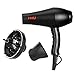 Hair Dryer 1875 Watt Salon Grade, Negative Ions Powerful Blow Dryer Faster Drying, Low Noise Hair Blow Dryer Plus Multiple 4 Attachments, 2 Speed & 3 Heat Settings