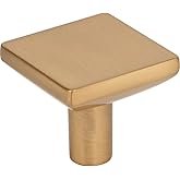 Elements 1-1/4" Overall Length Satin Bronze Walker 1 Square Knob