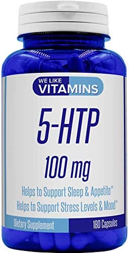 5-HTP 100mg – 180 Capsules – 6 Month Supply - 5HTP Supplement – Help Support Stress Levels, Sleep Patterns, and Improved Mood with 5 HTP…
