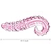 Crystal Glass Pleasure Wand Dildo Penis - AKStore - Glass Massager (Pink)