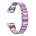 Oitom Stainless Steel Bands Compatilbe with Fitbit Charge 2,Premium Stainless Steel SS Metal Replacement Watch Band Strap for Smart Fitness Watch (Colorful Rainbow)
