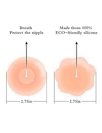 Cubiertas sin pezón, Silicona Reutilizable Adhesivo Sujetador Pastas de Mama