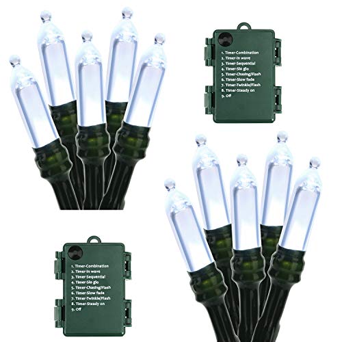 BrizLabs Battery Operated String Light with Timer, 17.94ft 50 LED