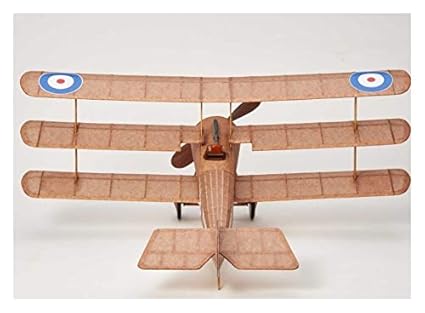 Sopwith Tri-Plane complete vintage model rubber-powered balsa wood aircraft kit that really flies!