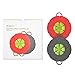 Silicone Lid Spill Stopper, Zanmini Anti Spill Lid Cover, 11.14‘’ Boil Over Safeguard Silicone Spill Stopper Pot Pan Lid Multi-Function Kitchen Tool, 2 PCS, Red & Gray