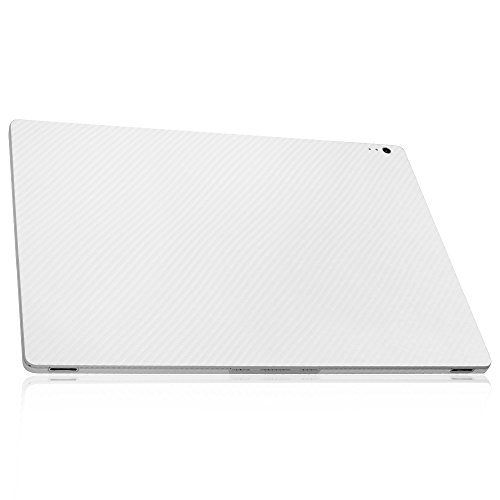 Microsoft Surface Book 2015 Tablet and Keyboard Screen Protector + White Carbon Fiber Skin Protector by ArmorSuit MilitaryShield Anti-Bubble Shield w/ Lifetime Replacements