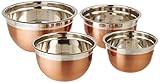 ExcelSteel Copper Tone Stainless Steel Mixing Bowls (Set of 4)
