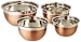ExcelSteel Copper Tone Stainless Steel Mixing Bowls (Set of 4) primary