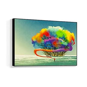 Framed Canvas Wall Art for Living Room, Bedroom Fantasy Idea Paintings Canvas Prints for Home Decoration Ready to Hanging - 16x24 inches