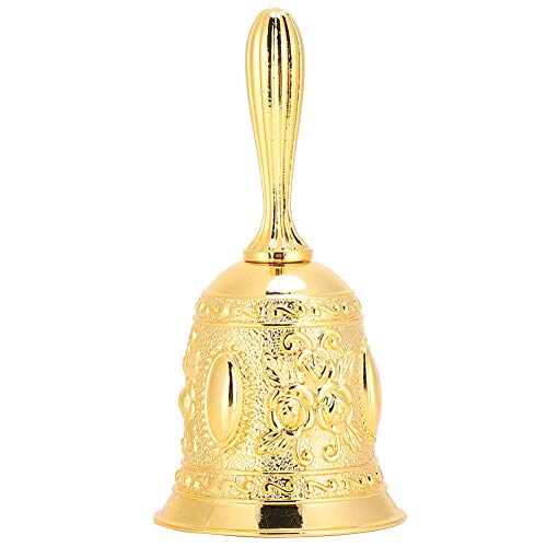 Hand Bell Call Service Bell Zinc Alloy European Call Service Bell for Service, Counter Reception Bell, Tea Bell, Dinner Bell