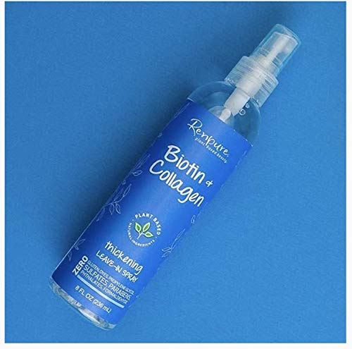 RENPURE, PLANTBASED BEAUTY BIOTIN COLLAGEN THICKENING LEAVEIN CONDITIONER FLUID OUNCE, CLEAR, 8 FL OZ