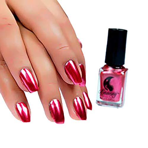 Nail Polish,Mirror Nail Polish Plating Silver Paste Metal Color Stainless Steel Red,Professional, Nail Art Accessories,