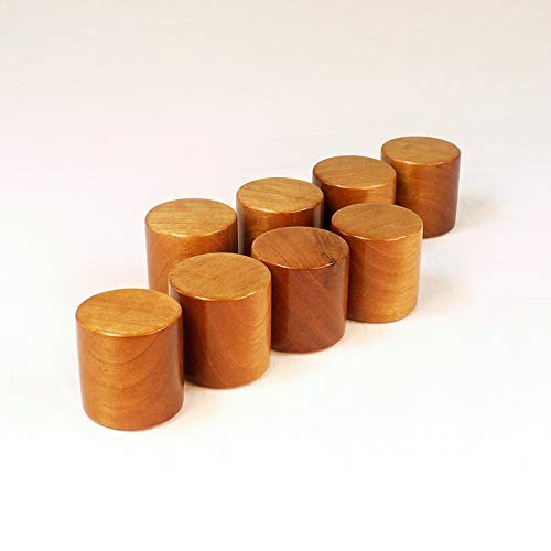 Lamp Finial, Cherry Wood, Drum Pattern 4