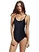 zeraca Women's Vintage Raceback Sporty One Piece Bathing Suit Swimsuit L14 Black