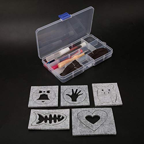 Bicaquu Needle Felting Poke Tool Kits Wool Felt Template Mould DIY Handcraft Accessories - Thumbnail 5