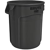 Rubbermaid Commercial 1867531 BRUTE Heavy-Duty Round Waste/Utility Container, 32-gallon, Black
