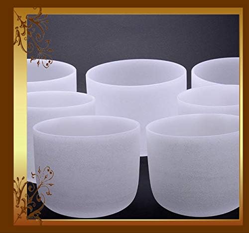 QUARTZ CRYSTAL SINGING BOWLS SET OF 7 CHAKRAS 9"-11"