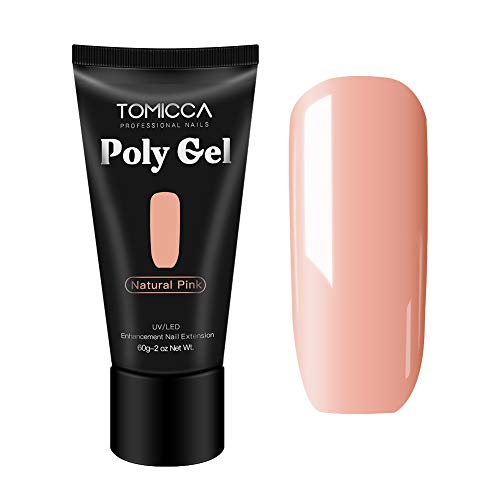 TOMICCA 60ML Polygel Nail Builder Poly Gel Nail Extension Gel Nail Enhancement Nail Thickening Solutions (Petal)