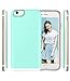 iPhone 6S Case, iPhone 6 Case, Style4U Slim Shock-Resistant Hybrid Armor Case with Credit/ID Card Compartment for Apple iPhone 6S / 6 with 1 Stylus and 1 HD Clear Screen Protector [Mint Green]