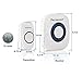 Tenswall Wireless Doorbell Kit with LED Indicator 52 Chimes Door bell, 4 Levels of Volume, Operating at 1000ft Range, 1 Push Button Transmitter and 1 Plug-in, No Batteries Required Receiver White